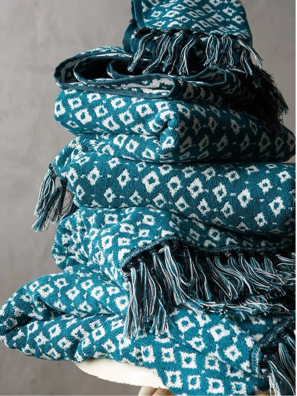 Anthropologie Tisa Diamond Hand Towel
